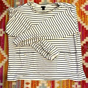 2/$25! Ann Taylor Stripe Long Sleeve Shirt